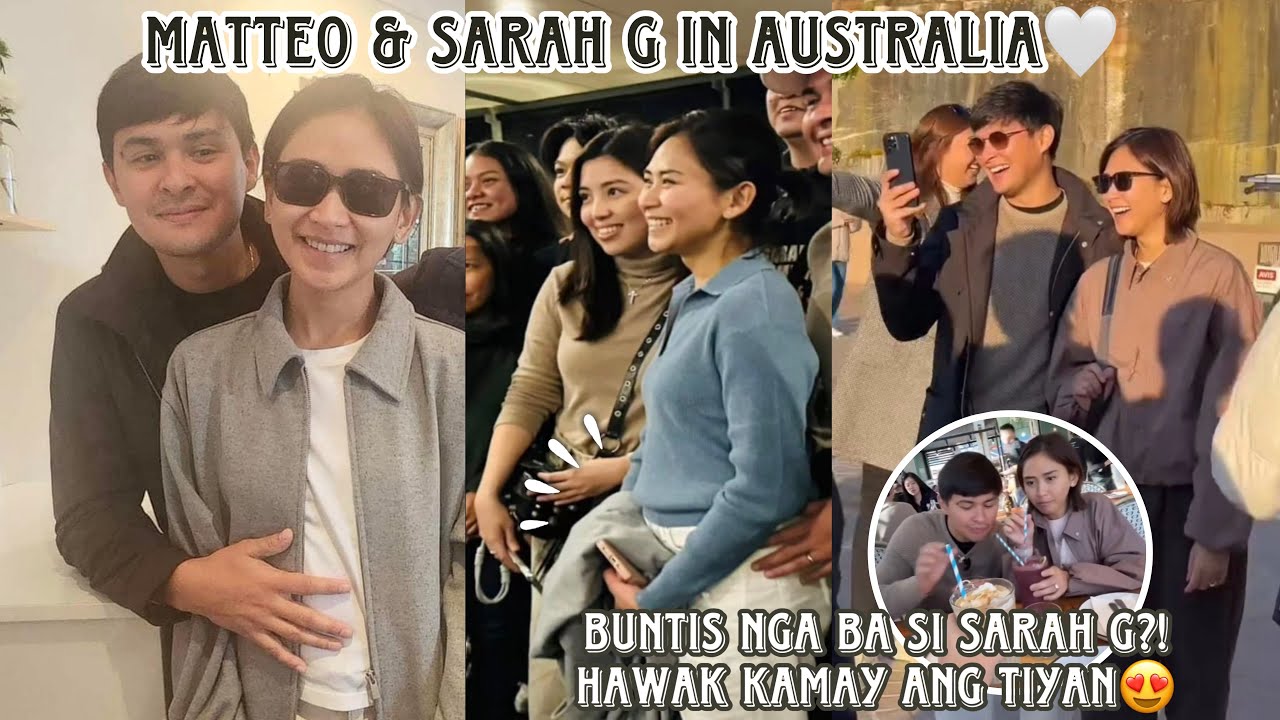 Sarah G pregnant na ba 🤍 Hawak ni Matteo ang tiyan ni Sarah magkasama sa Australia