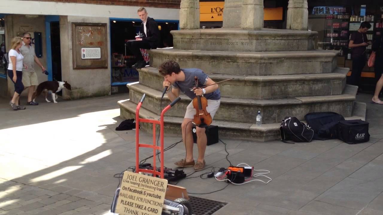 Joel Grainger - Pachelbel's Canon - Violin and Loop Station Busking in Winchester