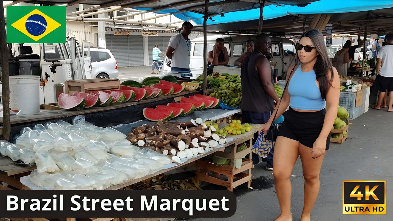 🇧🇷 Street Market Walk | Rio de Janeiro, Brazil |【4K】