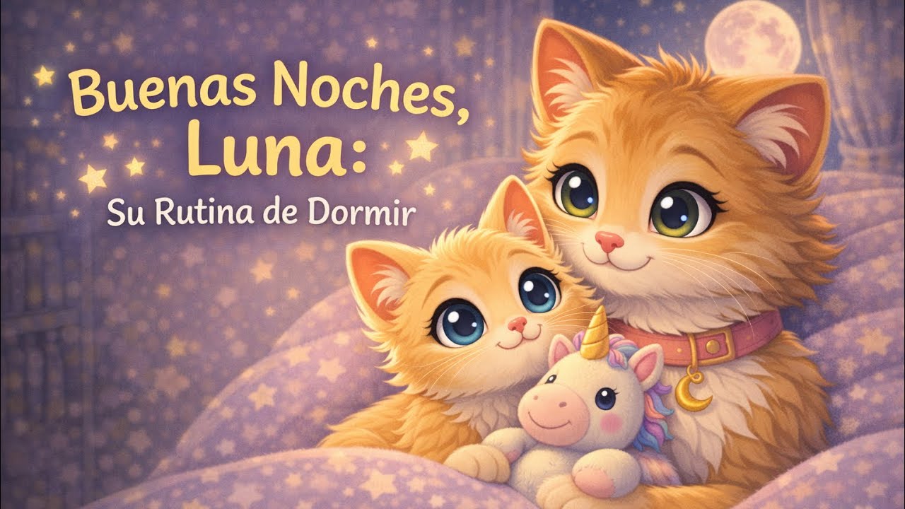 Luna se prepara para dormir 🌙 | Cuento tranquilo para niños | Rutina nocturna