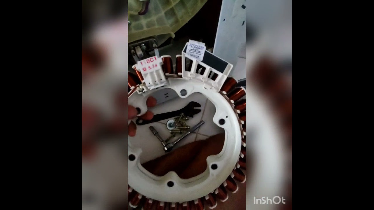 Trocando sensor rotação LG lava e seca.