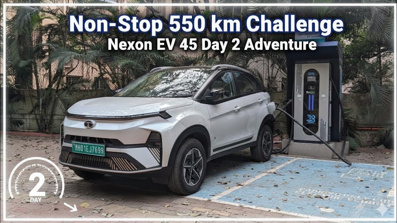 Non-Stop 550 km Challenge: Nexon EV 45 Day 2 Adventure. Vlog episode review @harshexplorer 