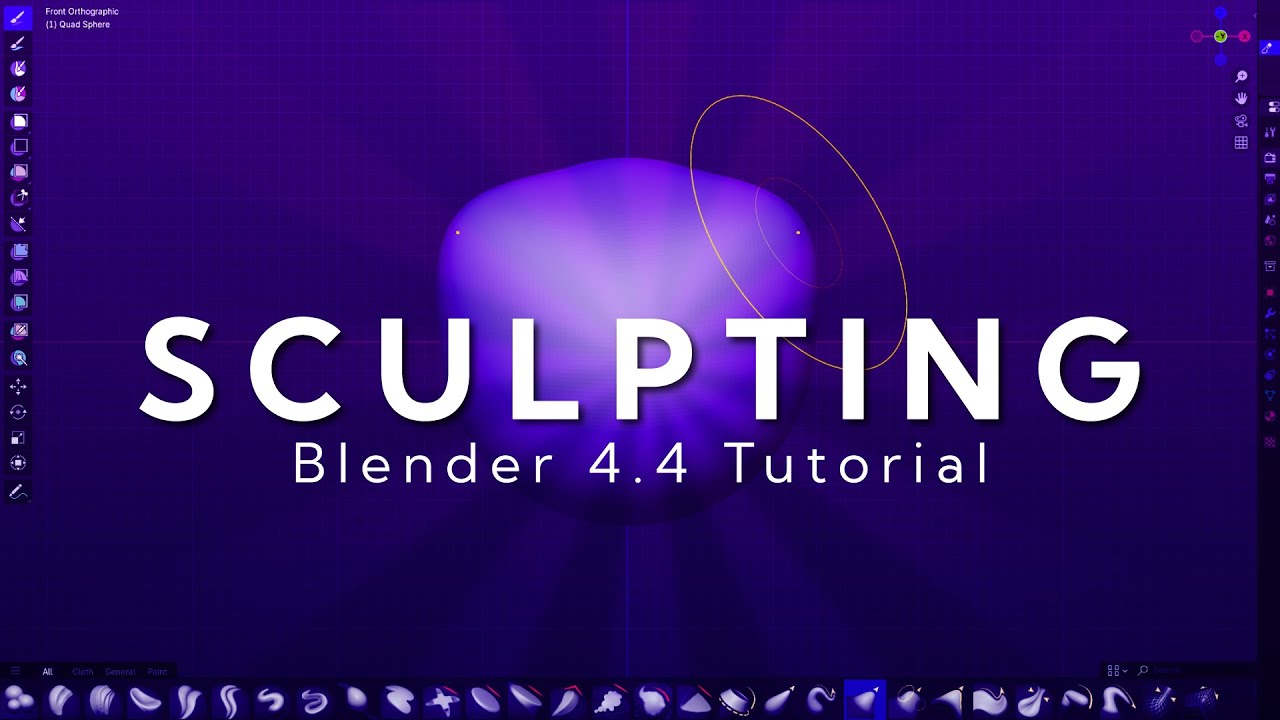 SCULPTING in Blender 4.4 - Tutorial for Beginners