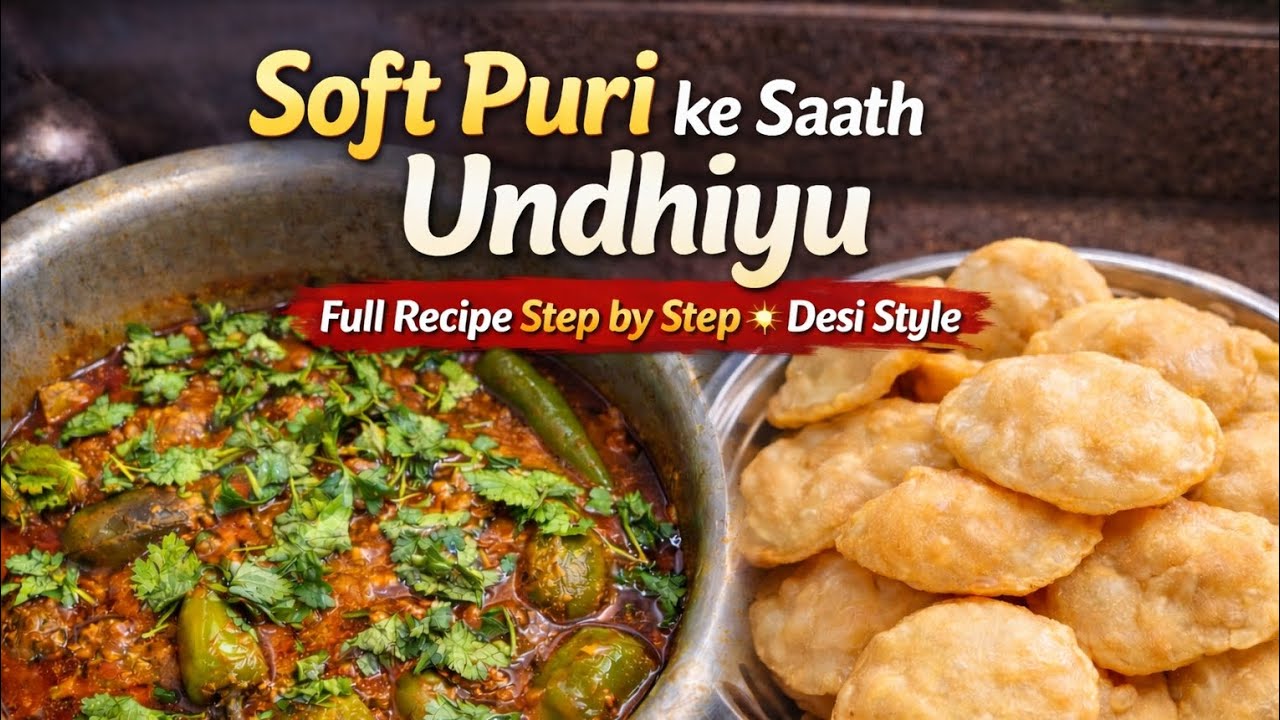 Soft Puri ke Saath Undhiyu | Full Recipe