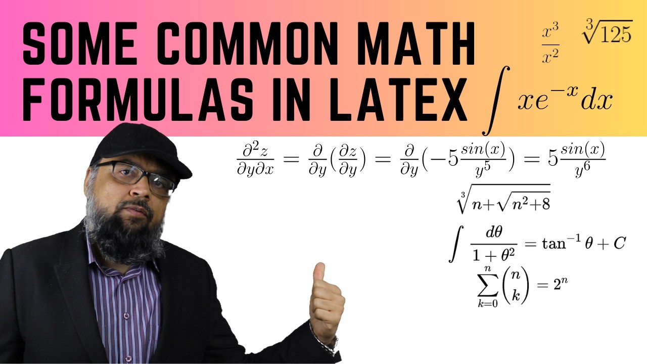 Writing Math Formulas in Latex Typesetting Software [Math in Latex]