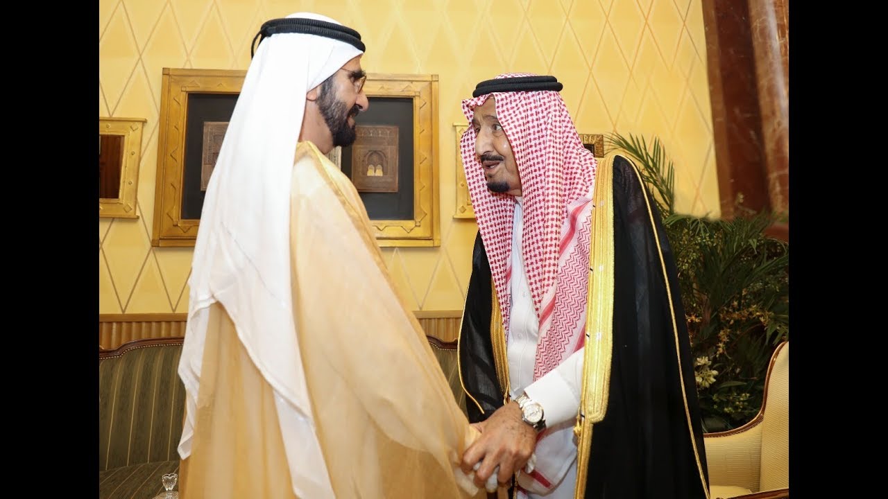 خادم الحرمين الشريفين يستقبل محمد بن راشد