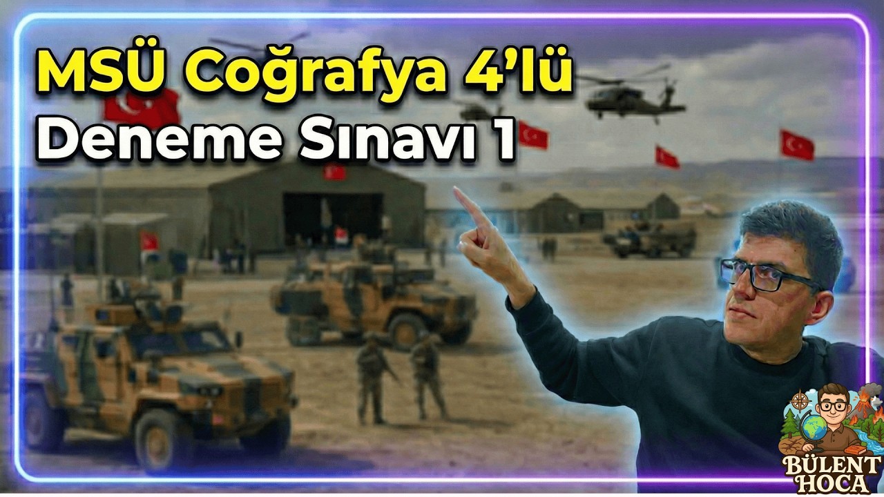 MSÜ Coğrafya 4'lü Deneme Sınavı - 1.Gün Deneme | Nokta Atışı Video Çözümler 🔥