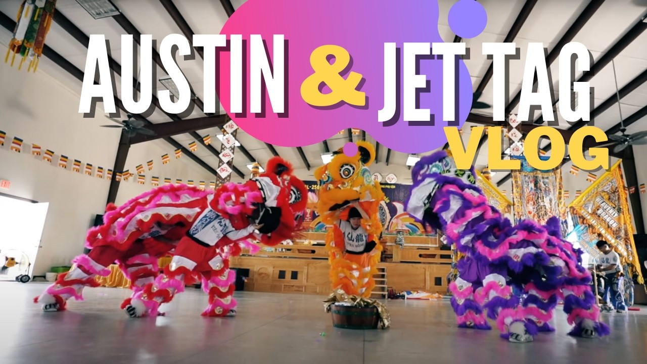 Visiting a Lion Dance team in Austin + passing out Jet Tag