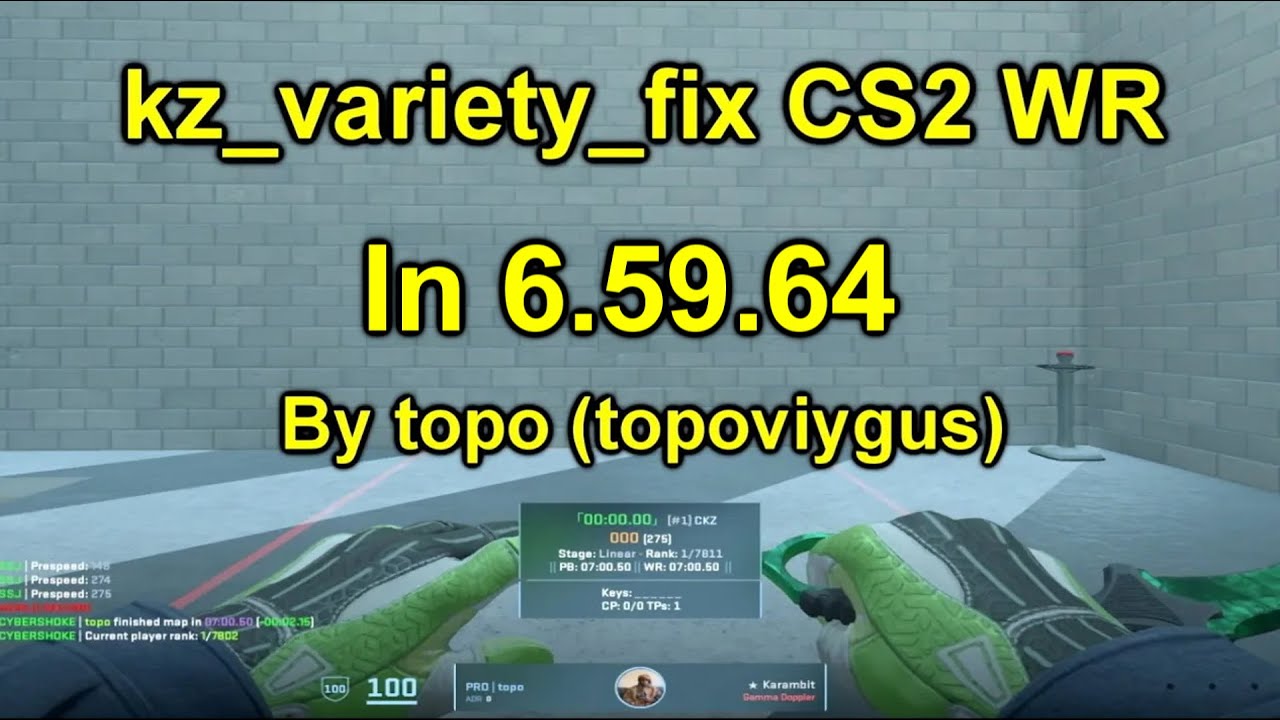 kz_variety_fix CS2 WR 6:59.64 by topo (topoviygus)