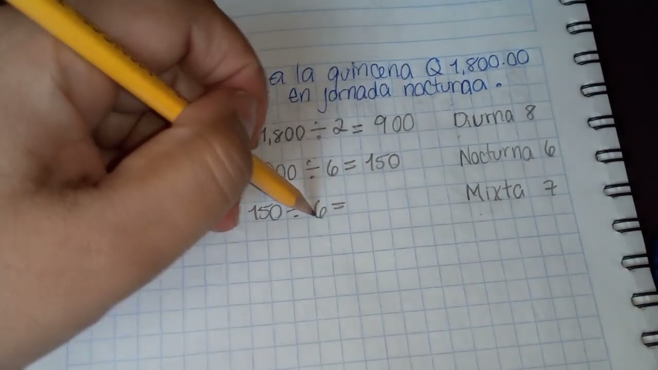Calculo de Hora extra, en salarios y jornadas de trabajo. Guatemala