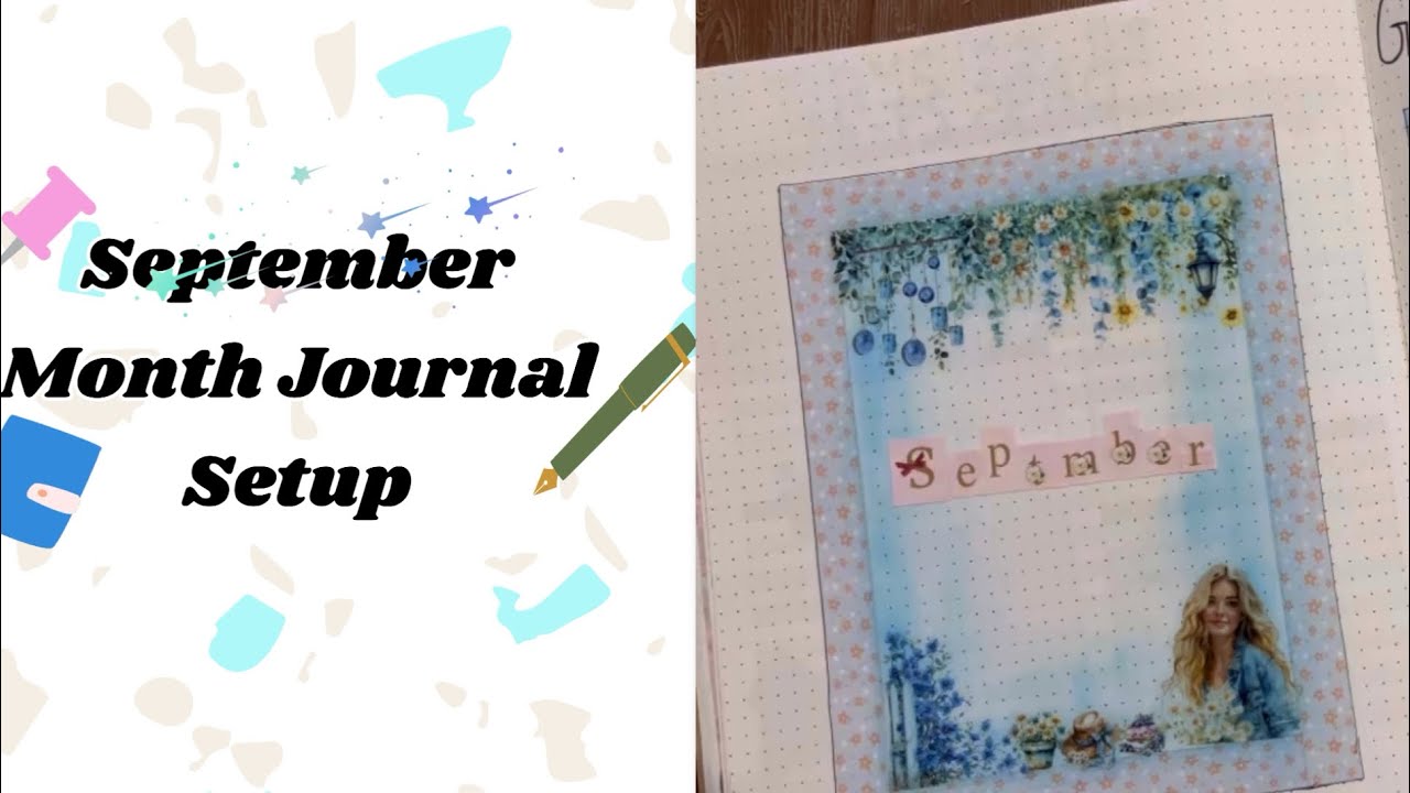 Easy September Journal Spread Setup🌿📖