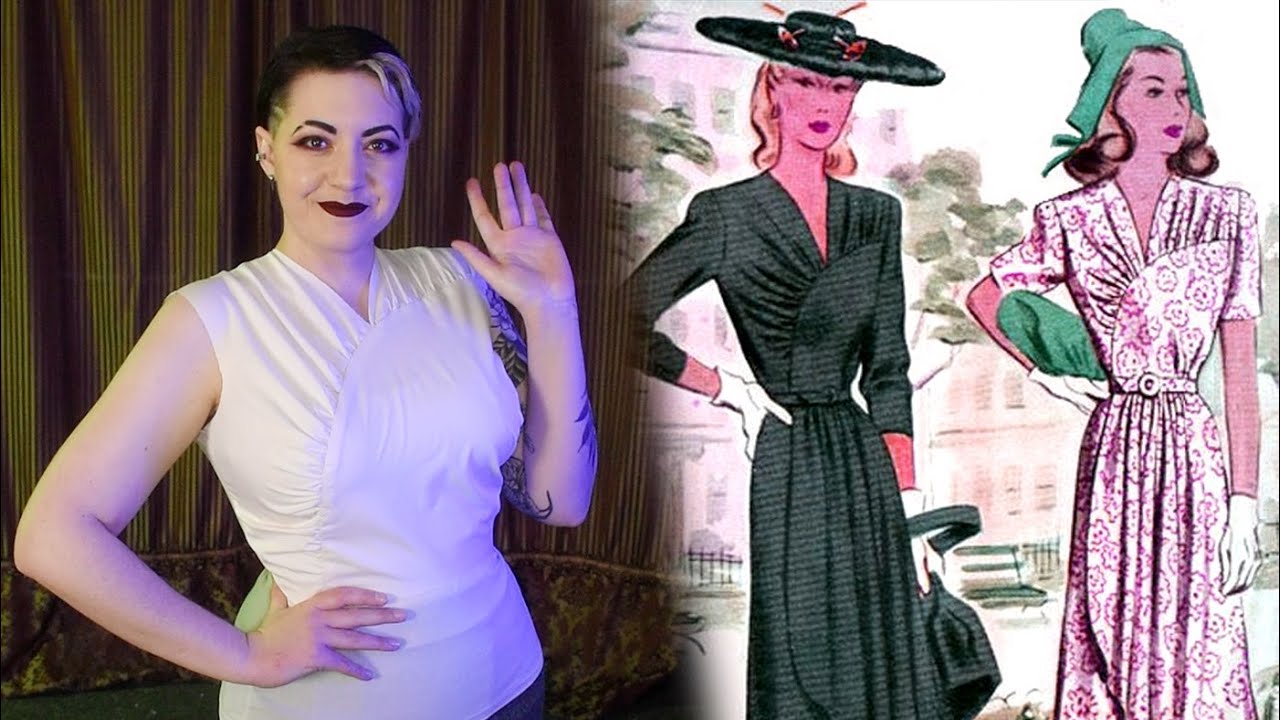 A Perplexing 1940's Bodice Style // Drafting With Added Fullness