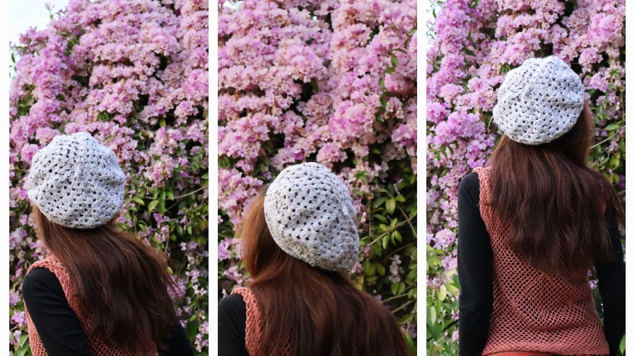 鈎針貝雷帽/crochet hat for women