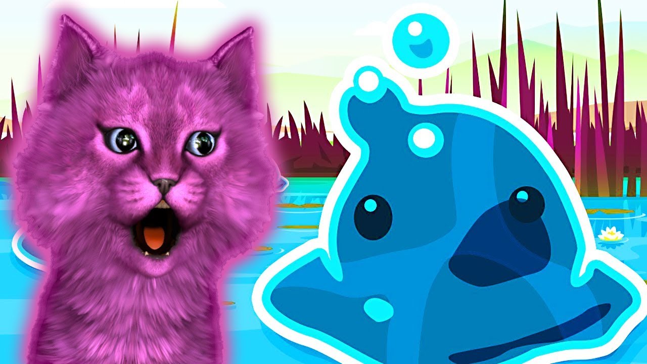 СЛАЙМЫ из ВОДЫ и КОТЕНОК АБИ ИГРА для ДЕТЕЙ и МАЛЫШЕЙ