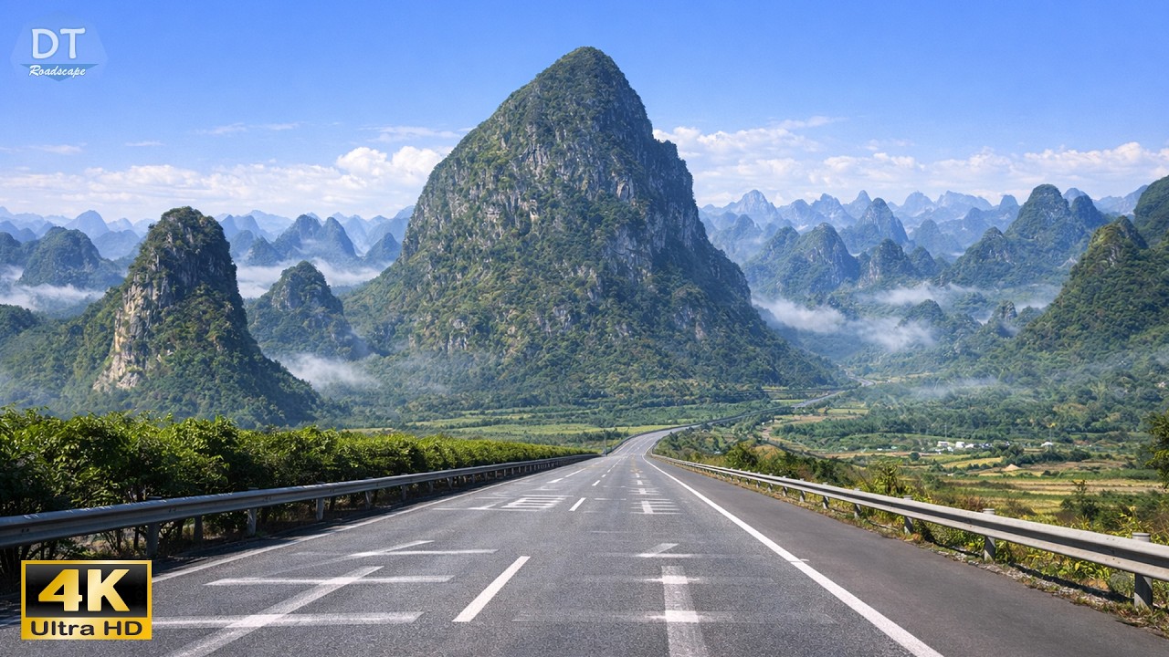 Hena Expressway 4K HDR - Driving China’s Most Dramatic Karst Highway