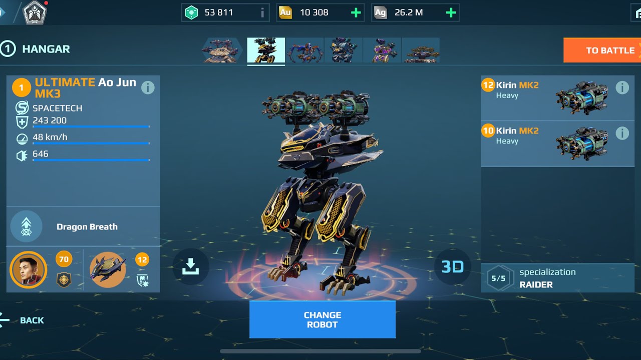 Ultimate Ao Jun Kirin | War Robots Gameplay