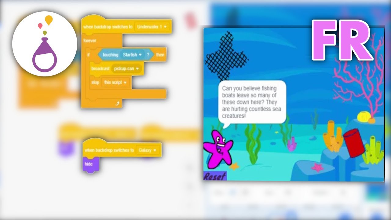 Message d'intérêt public sur la Journée de la Terre avec Scratch