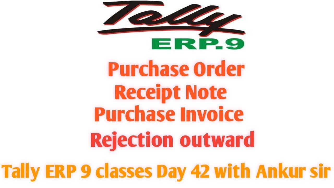 purchase order process in tally ERP 9. #tally #tallytutorial #purchaseorder