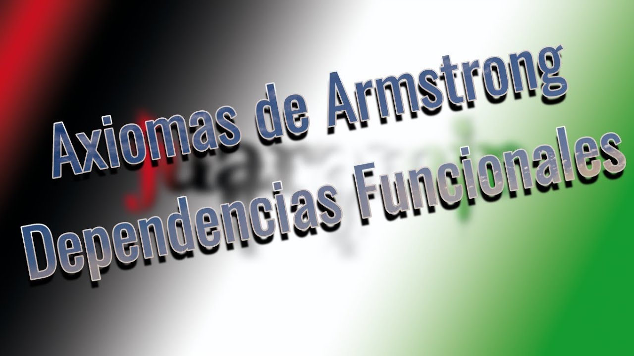 Axiomas de Armstrong: Dependencias Funcionales (Normalización) Ejemplo