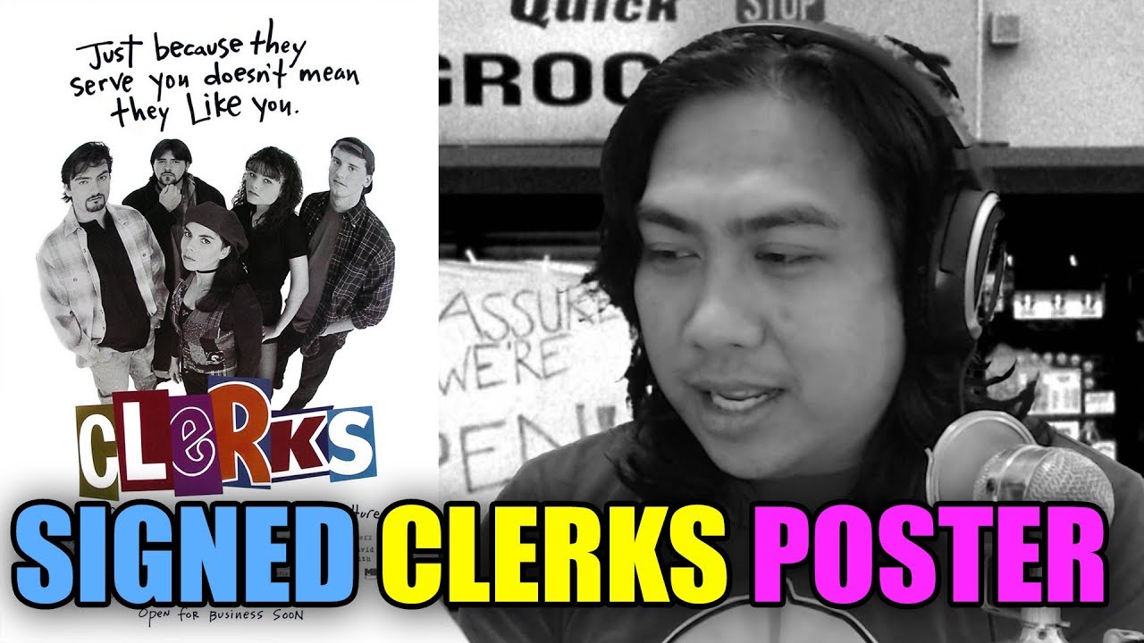 CLERKS POSTER SIGNED BY KEVIN SMITH UNBOXING with SIR REX