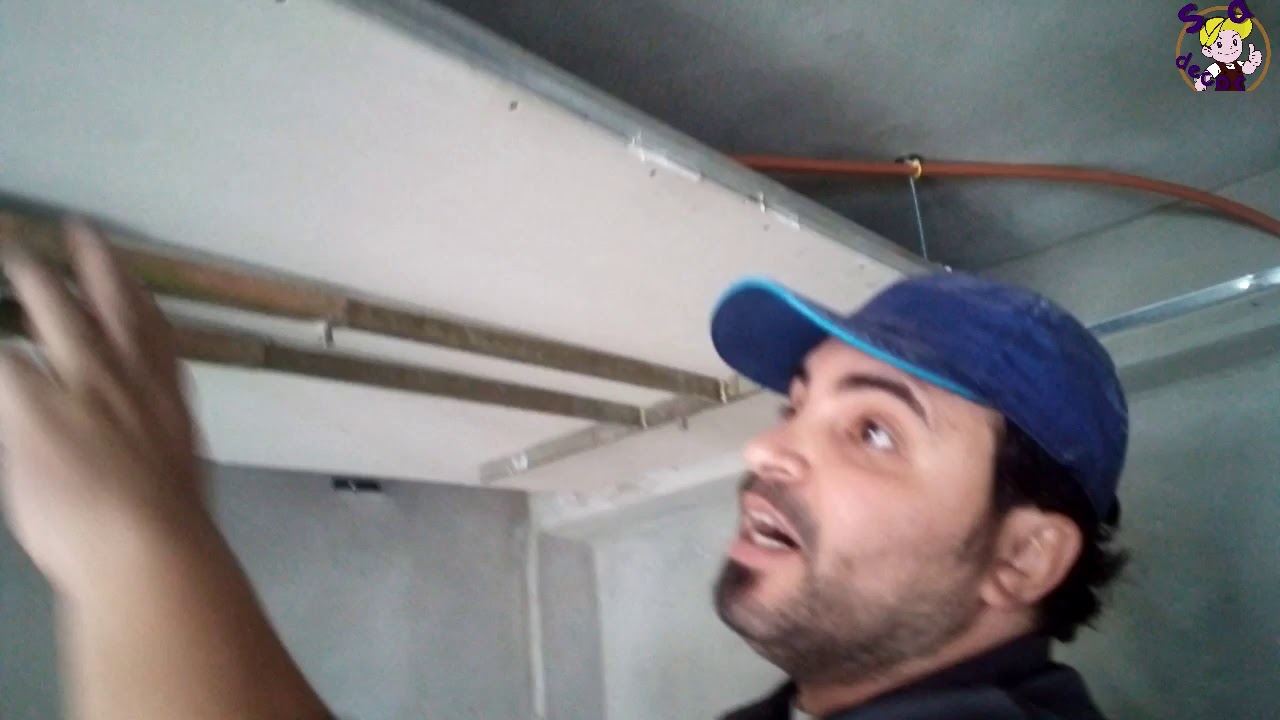 تعلم ديكور بلاكو بلاتر من الصفر #7 تمرير الكهرباء وتركيب الالواح/Ba13 placoplatre decor