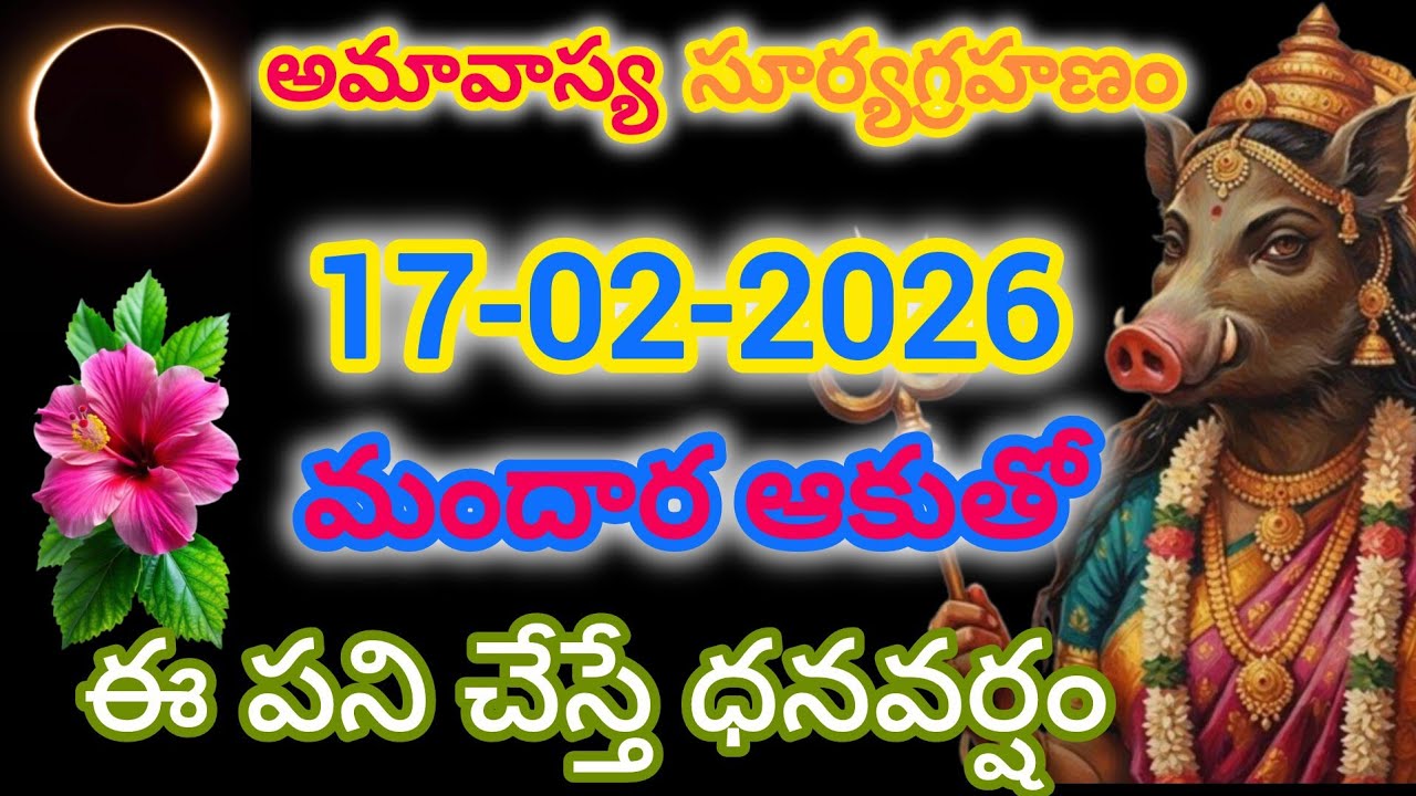 అమావాస్య సూర్యగ్రహణం17-02-2026మందార ఆకుతోఈ పని చేస్తే ధనవర్షం