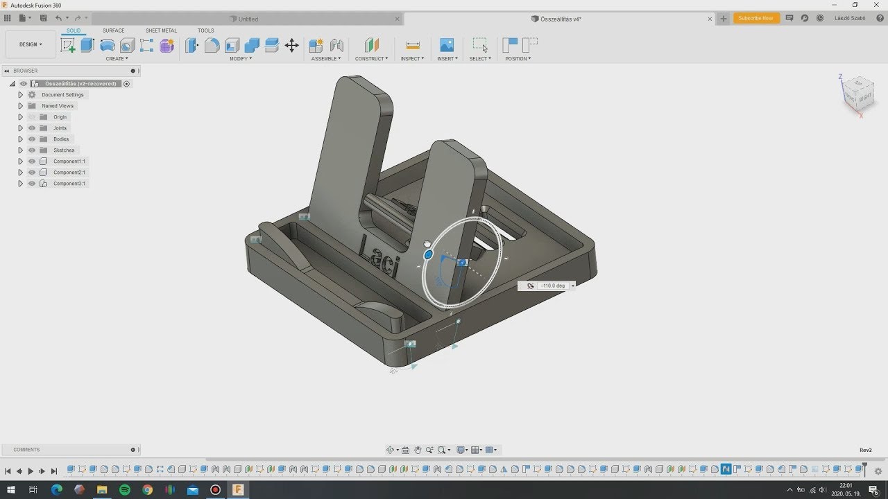 Fusion 360 tervezés