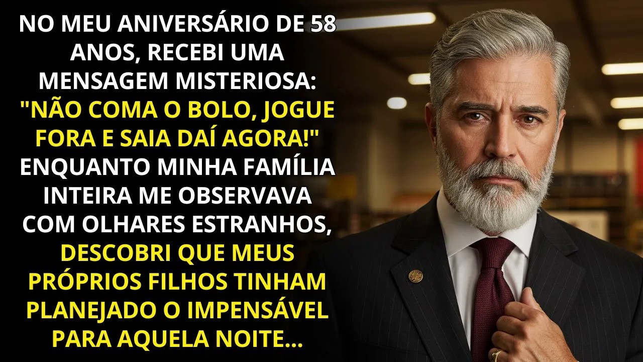 No meu aniversário recebi uma mensagem: 