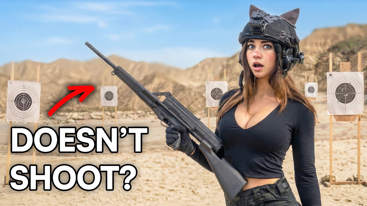 Cat Girl Shoots World's Most Unreliable Gun