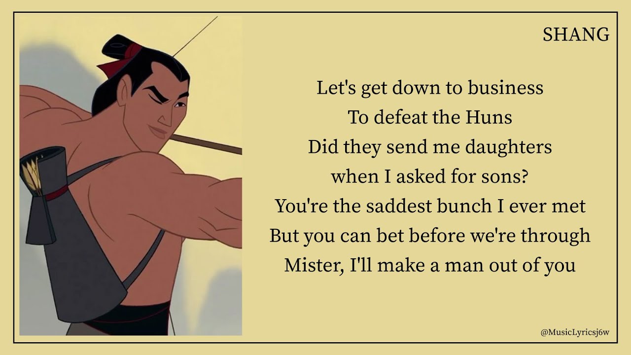 I'LL MAKE A MAN OUT OF YOU - DONNY OSMOND LYRICS