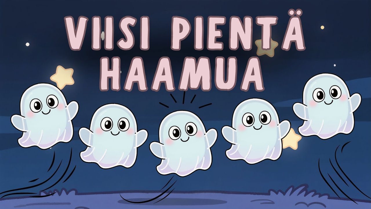Viisi pientä haamua | Lasten Halloween-laulu 👻✨