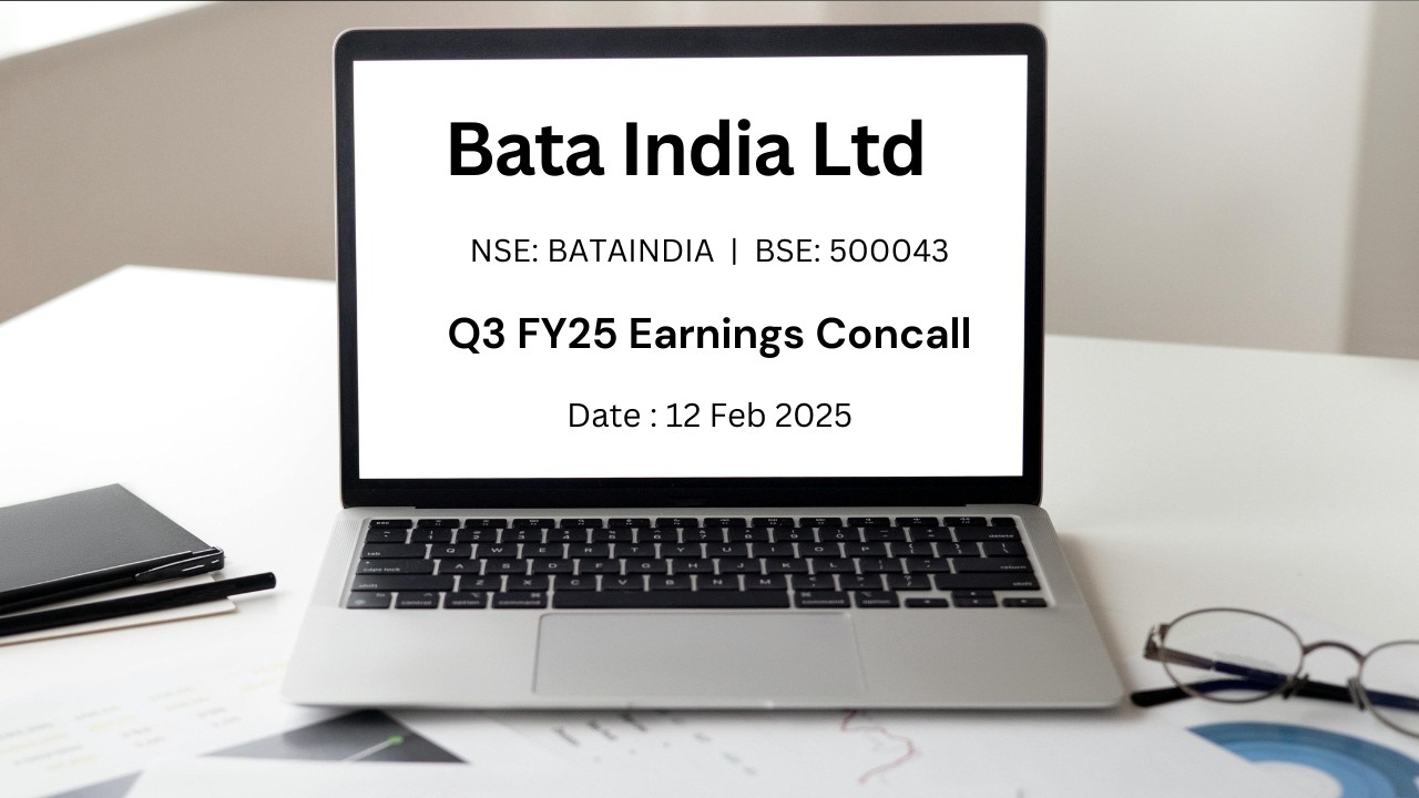 Bata India Q3FY25 Concall | Earnings Conference Call Q3 Results 2025 Latest Share News
