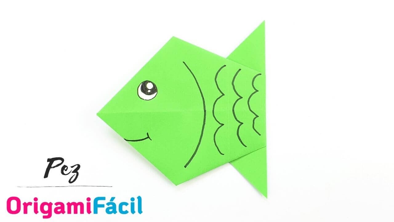 🐠 C&oacute;mo hacer un pez de papel muy f&aacute;cil de origami