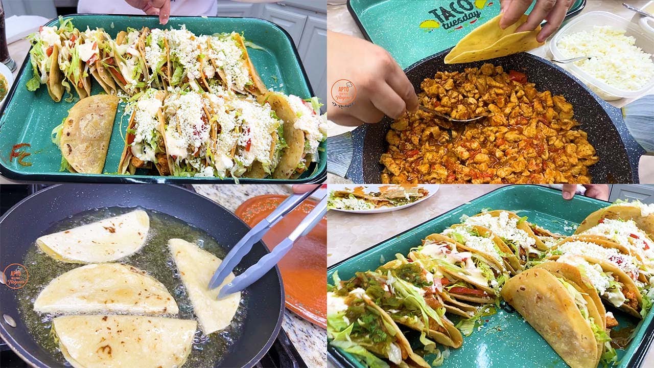 TACOS 🌮 DORADOS CON UN GUISO DE POLLO 🇲🇽🤤🌶