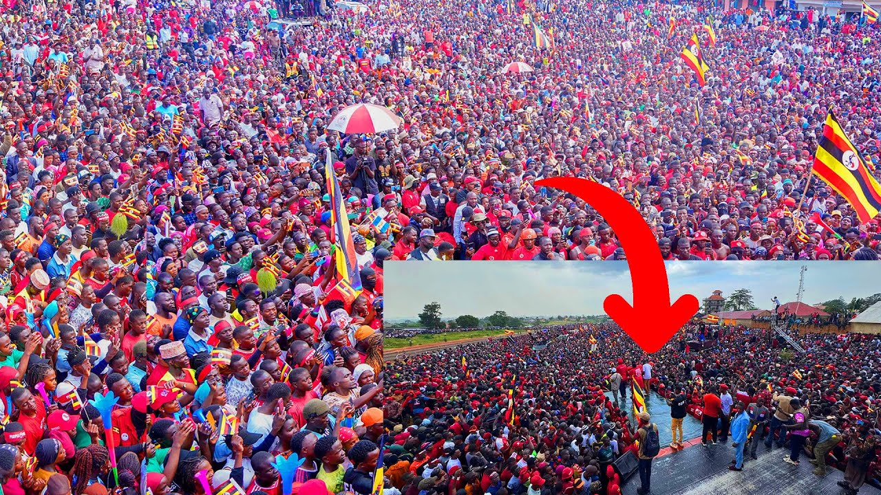 Naye ate Iganga Oba yekyasinze gwe laba Video eno, that part H.E Bobiwine ku microphone 