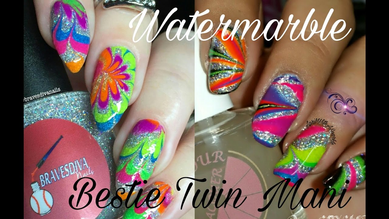 Watermarble | BravesDivanails | Sweet & Sour lacquer