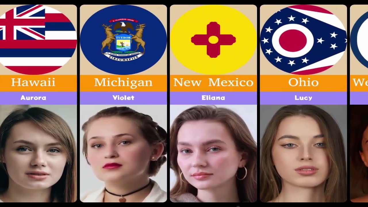 Most Popular Girl Names Based On U.S. States