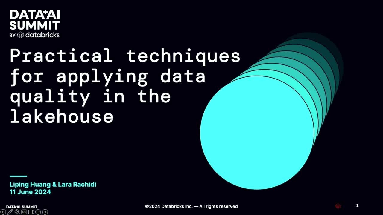 Learn Practical Techniques for Applying Data Quality in the Lakehouse with Databricks