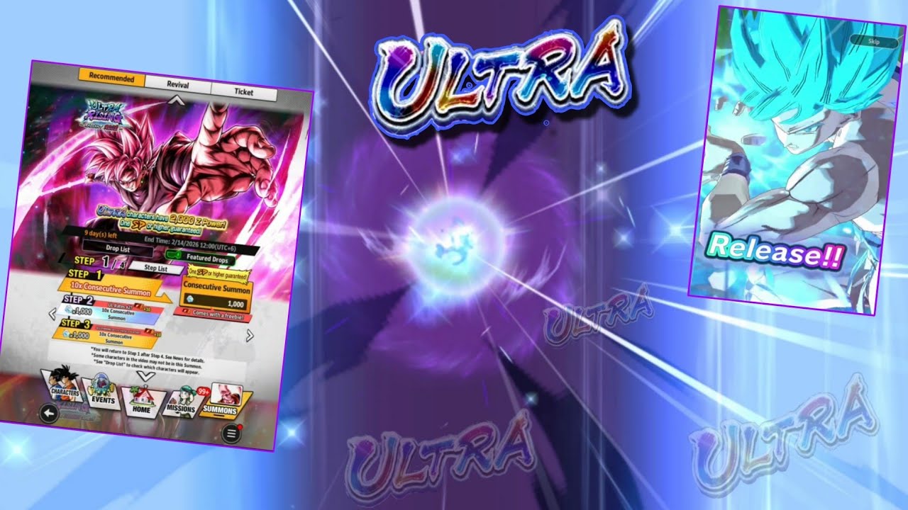 Ultra Super Saiyan Rose Goku Black Banner Summon | Landscape Summon | Dragon Ball Legends 