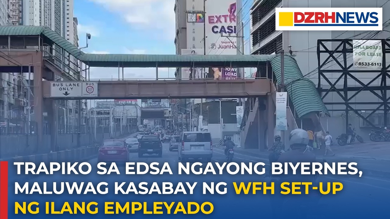 Trapiko sa EDSA ngayong Biyernes, maluwag kasabay ng WFH set-up ng ilang empleyado
