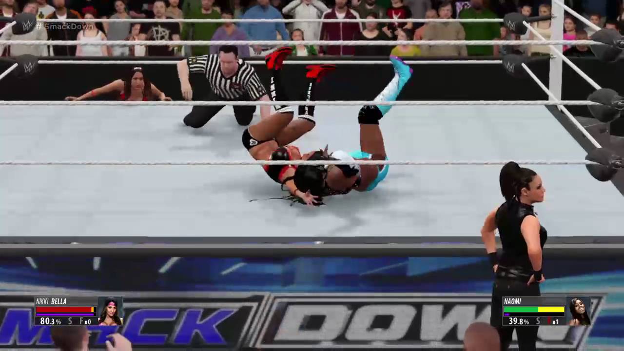 WWE 2K16 Smackdown Nikki Bella vs Naomi Divas Championship