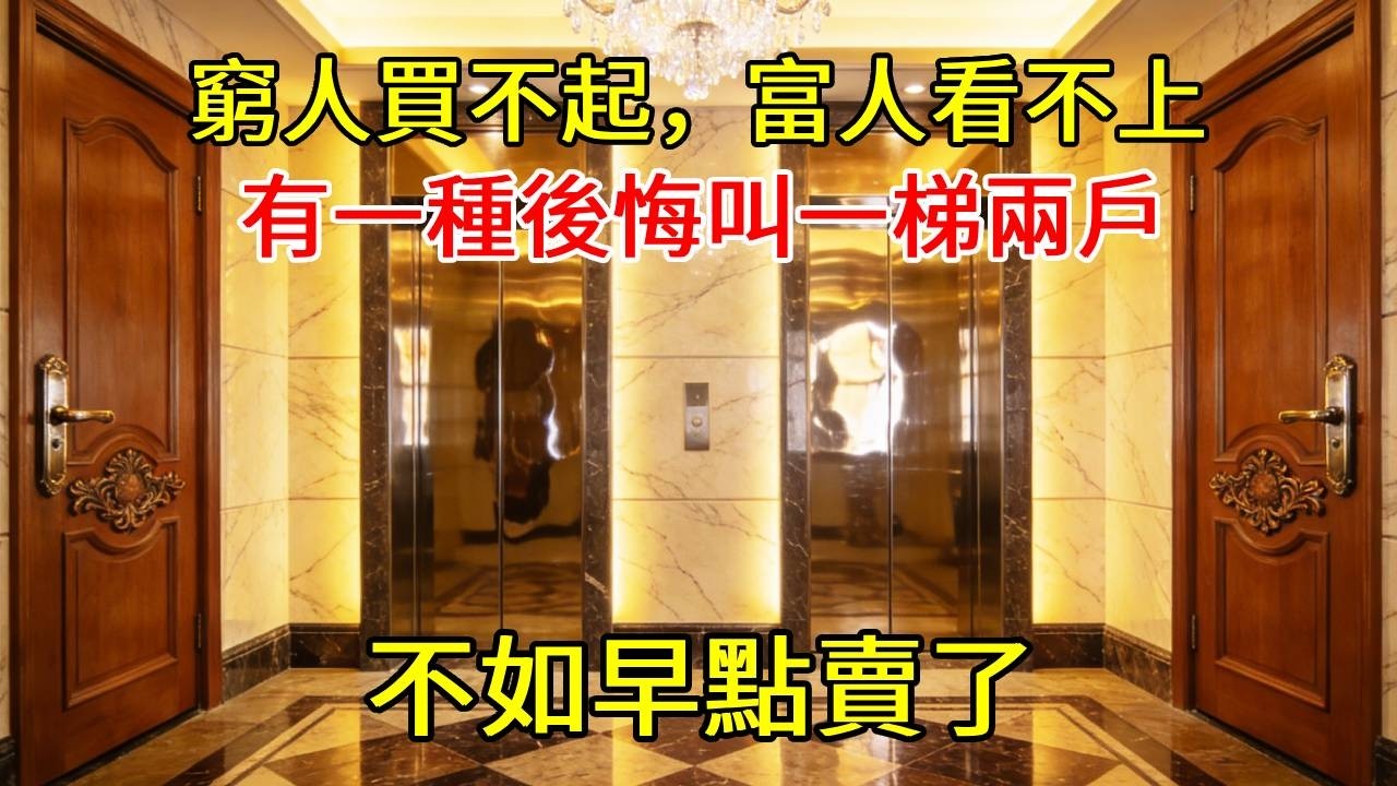 窮人買不起，富人看不上，買了「一梯兩戶」才知道什麼叫最低性價比！過來人說：「不如早點搬出去！」#生活 #房屋