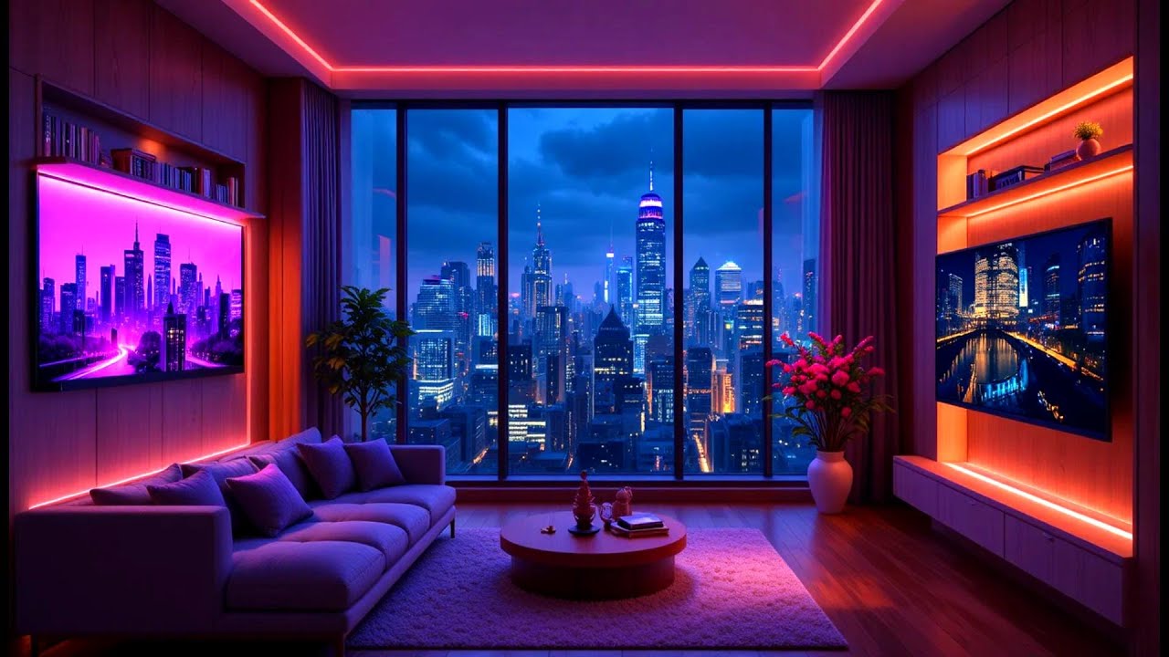Urban Rain Lofi 🌃 City Lights Chill Hip Hop Beats for Focus