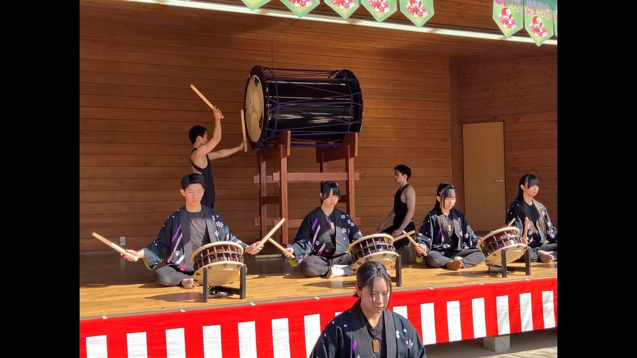 越生梅林　梅まつり（越生町）～ステージイベント　武藏越生高校和太鼓部　青龍　2026年２月14日（土）
