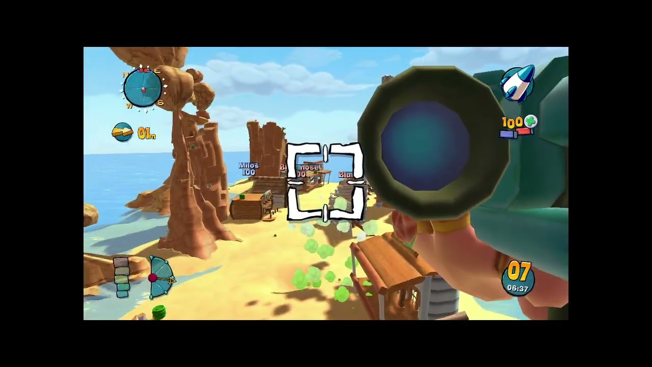 Worms: Ultimate Mayhem - What is long and wet? This game!