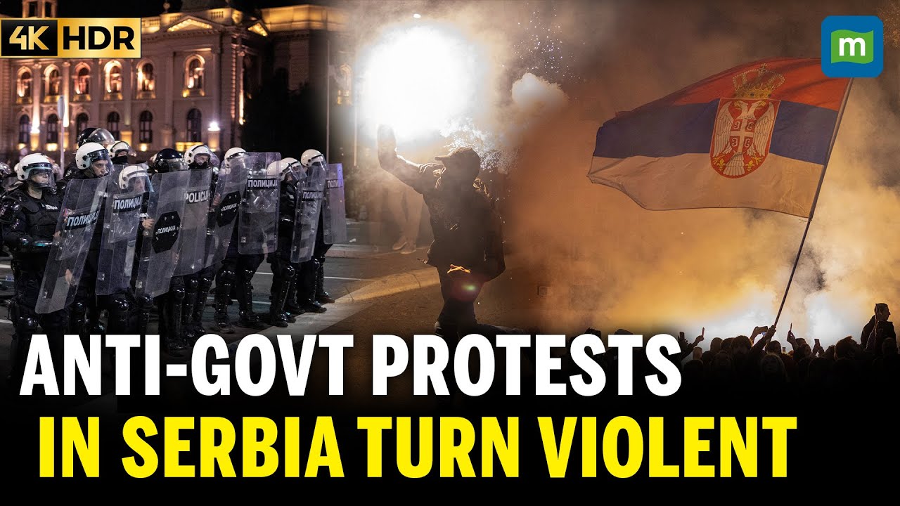 Serbia Protests Erupt In Belgrade | Rival Pro- And Anti-Government Demonstrations Outside Parliament