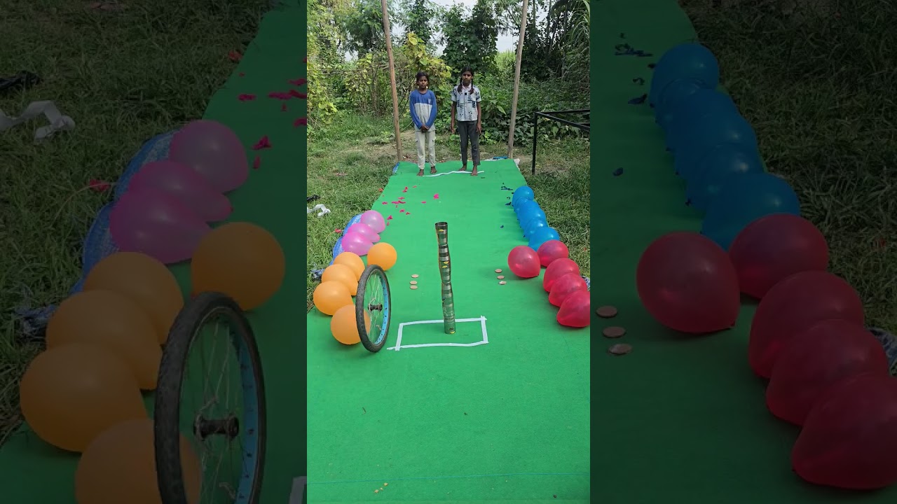 Tyre Challenge Game 🔥 कौन करेगा सबसे जल्दी Balloon Blast? | Funny Competition | Viral Game Video 