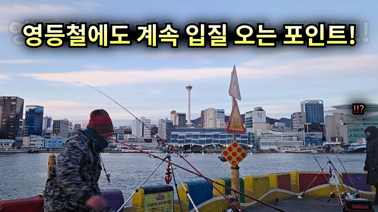 추운 영등철에도 계속 입질 오는 도보권 포인트! 오늘 낚시는 타작이다!! [이써프]
