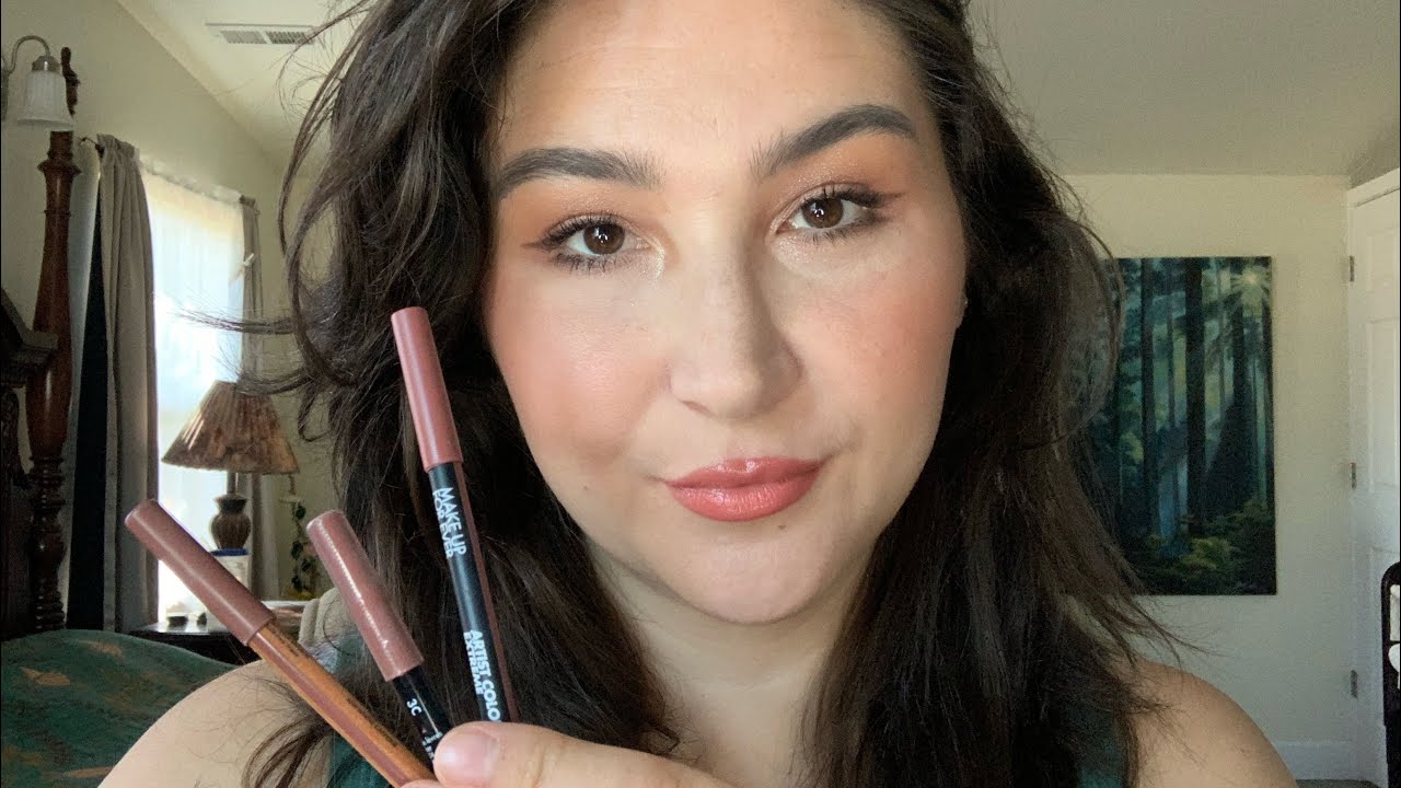 Trying all three Makeup Forever Lip liner types Extreme waterproof Wherever Walnut Aqua lip Anywhere