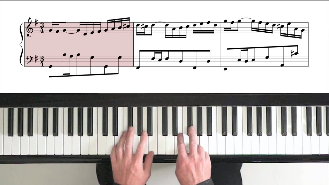 Bach Goldberg Variations &ldquo;Variation 1&rdquo; with Score - P. Barton FEURICH piano